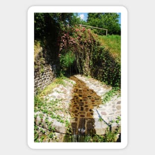 Flowery Bridge with Stream Sticker